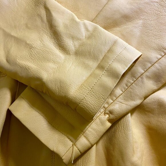 CLASSY MUSTARD YELLOW BACCINI JACKET PLEATED HEM XL - Picture 14 of 14
